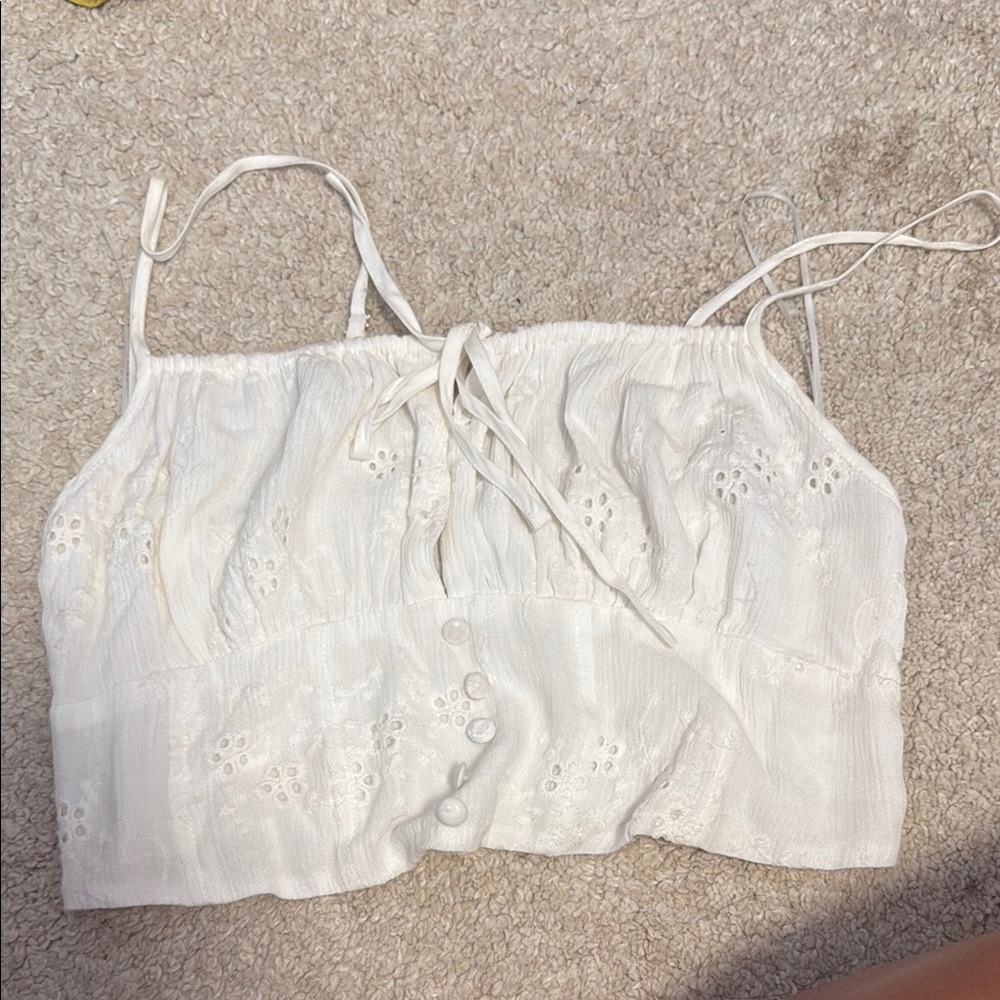 Chic White Lace Women's Camisole